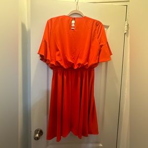 Beautiful burnt orange dress, never worn and it still has its original tags.